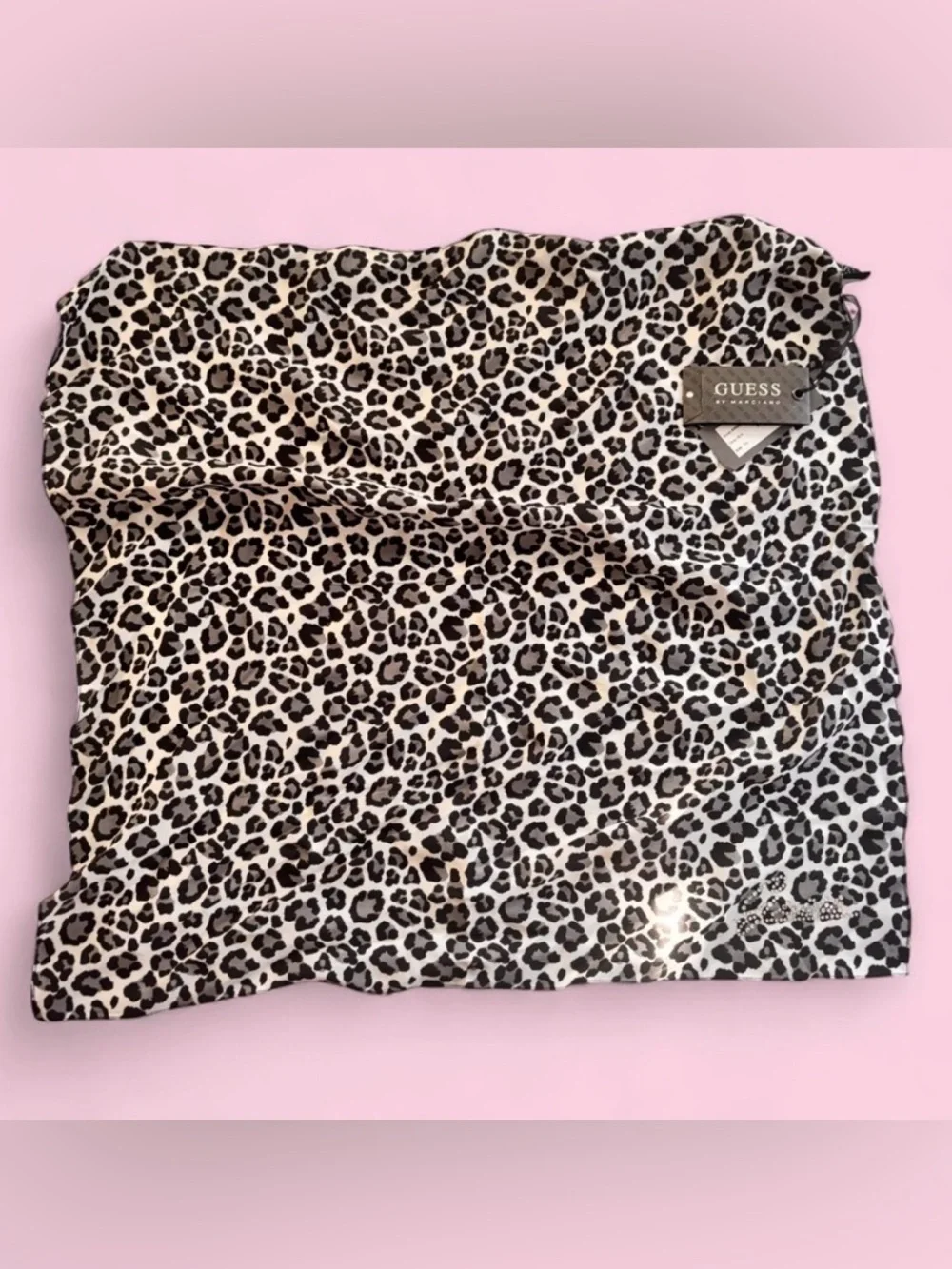Guess by Marciano Leopard Print Scarf - Black & White - Picture 1 of 4